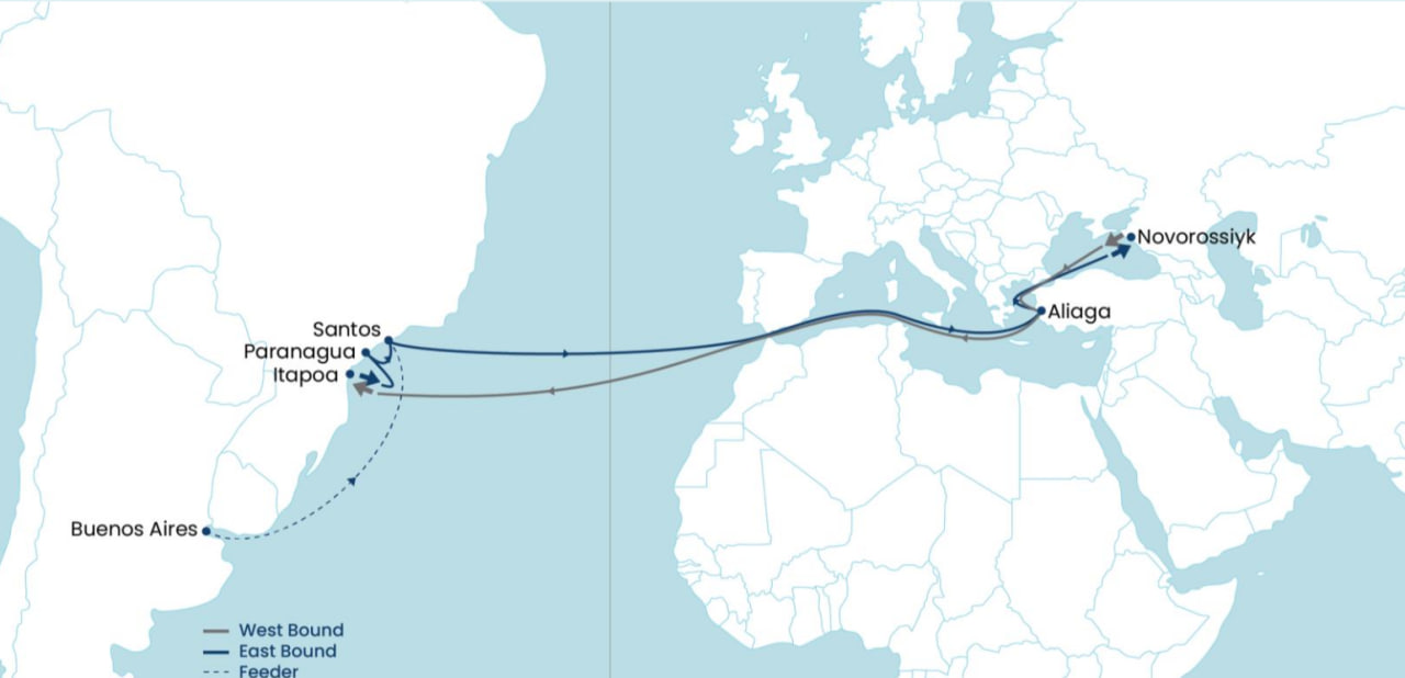 Hub Shipping расширил географию морских сервисов новым маршрутом из Южной Америки в Россию