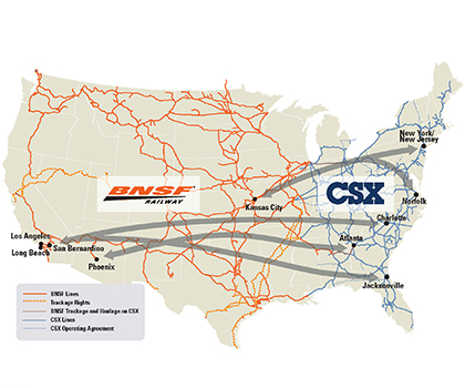 Партнерство CSX и BNSF выглядит как подготовка к еще одному слиянию